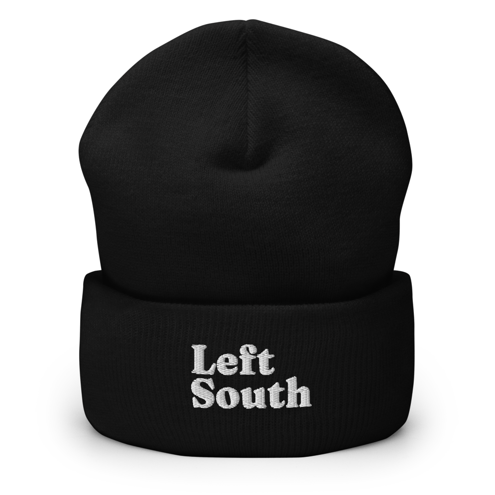 Left South Embroidered Cuffed Beanie