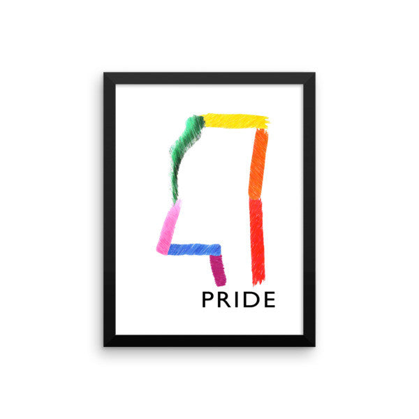 Framed Mississippi Pride poster