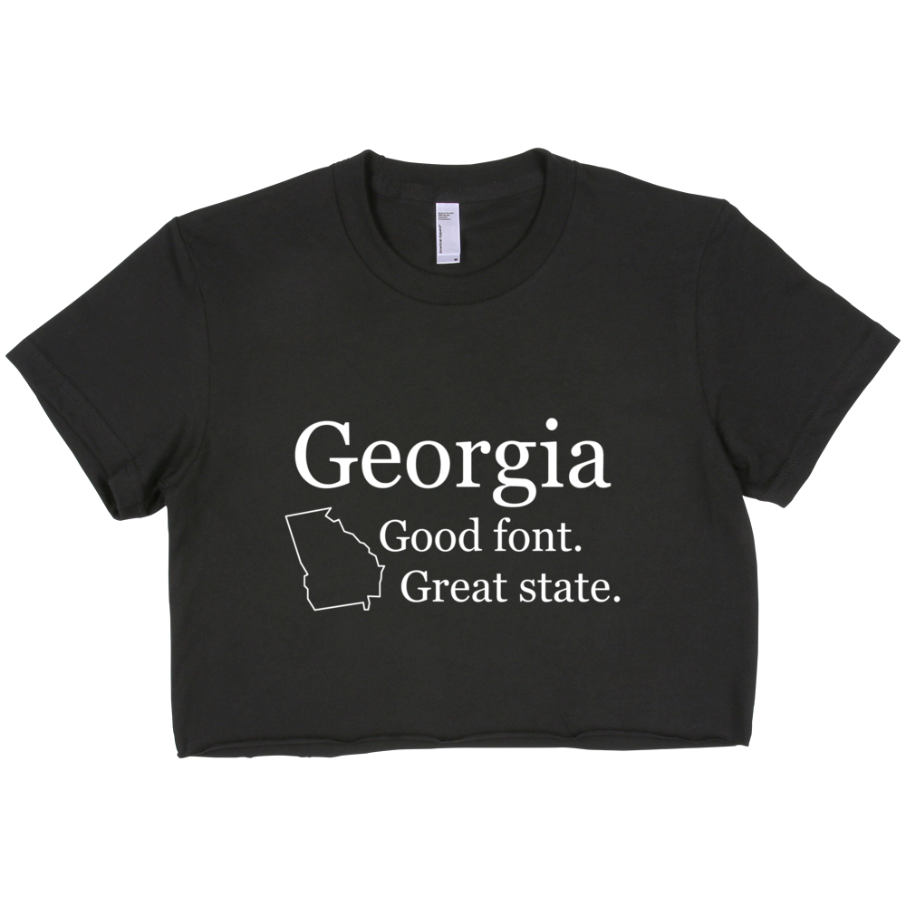 Georgia font Short sleeve crop top