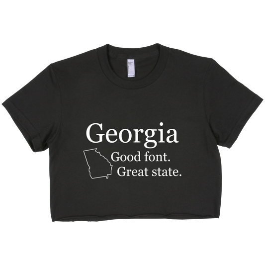 Georgia font Short sleeve crop top