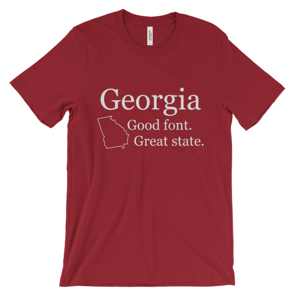 Georgia Font unisex t-shirt (dark)