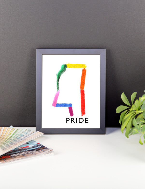 Framed Mississippi Pride poster